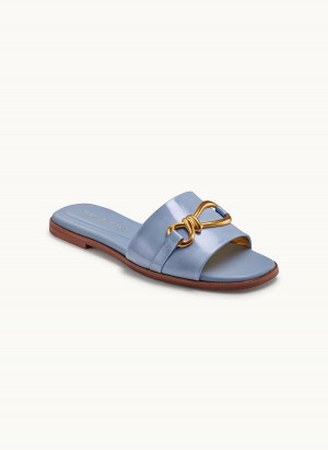 Blue Donna Karan Haylen Flat Sandals | Israel_DK27671