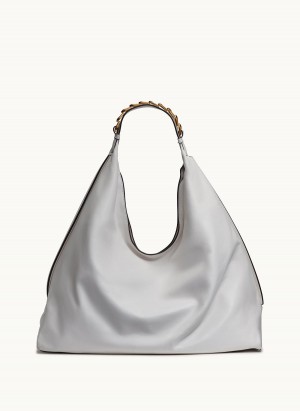 White Donna Karan Bellmore Xl Hobo Bag | Israel_DK68000