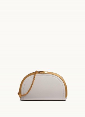 White Donna Karan Lawrence Clutch Satchel | Israel_DK32556