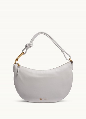 White Donna Karan Roslyn Large Hobo Bag | Israel_DK93328