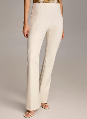 White Donna Karan Wide Leg Pants | Israel_DK91333