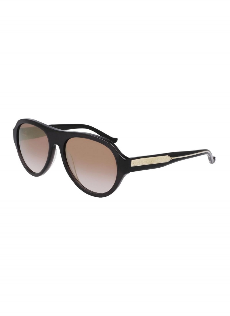 Black Donna Karan Aviator 56mm Modern Icons Eyewear | Israel_DK64990