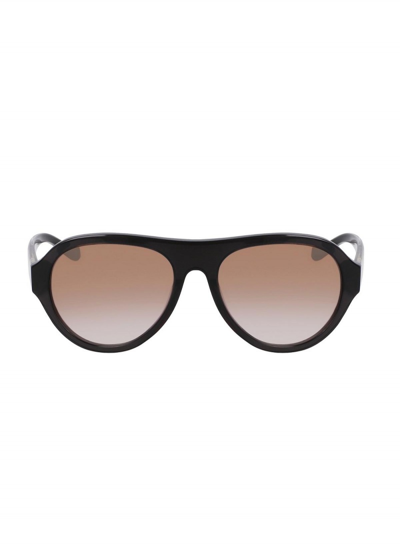 Black Donna Karan Aviator 56mm Modern Icons Eyewear | Israel_DK64990