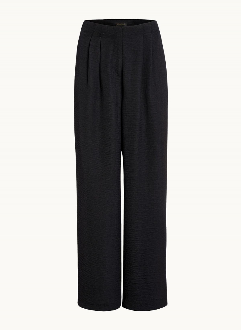 Black Donna Karan High Waisted Pants | Israel_DK87596