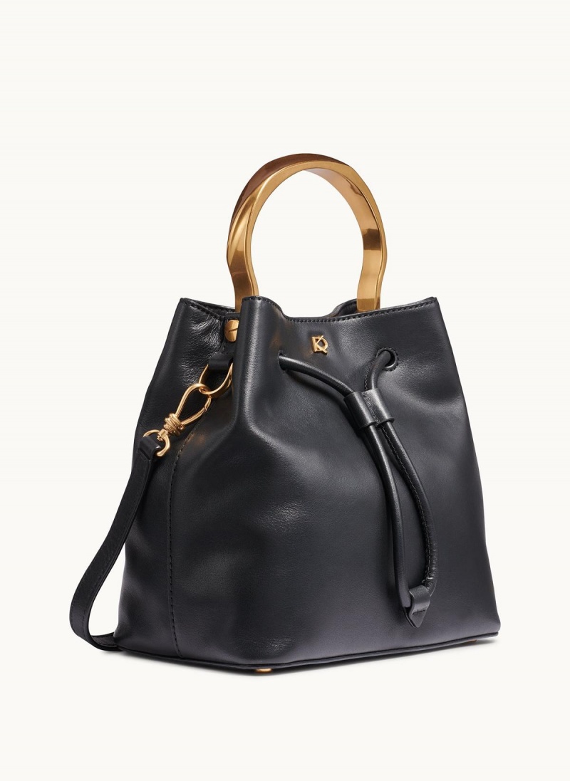 Black Donna Karan Lawrence Bucket Satchel | Israel_DK83933