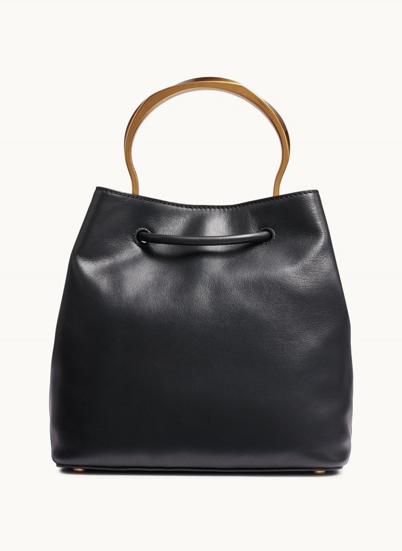 Black Donna Karan Lawrence Bucket Satchel | Israel_DK83933