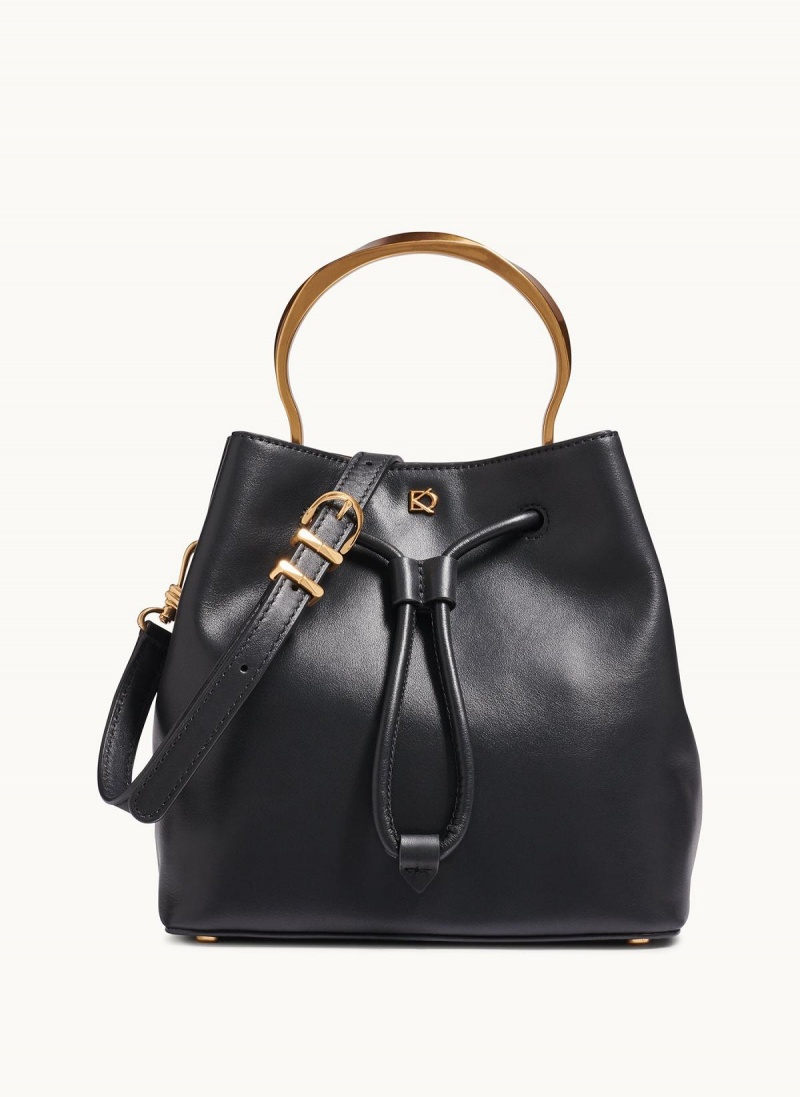 Black Donna Karan Lawrence Bucket Satchel | Israel_DK83933