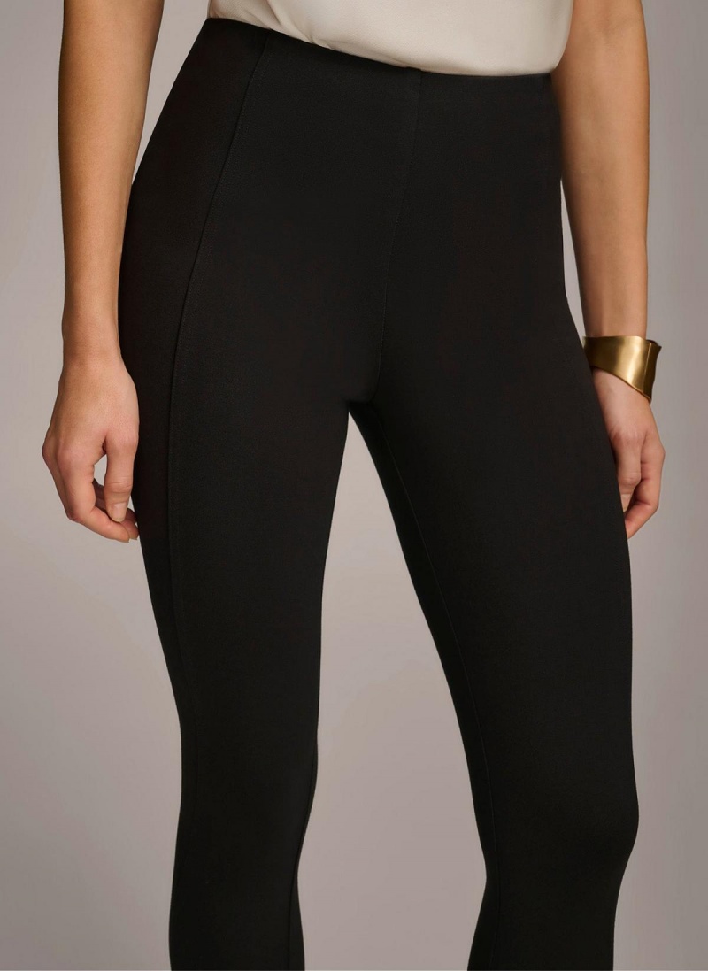 Black Donna Karan Skinny Leg Pants | Israel_DK91757