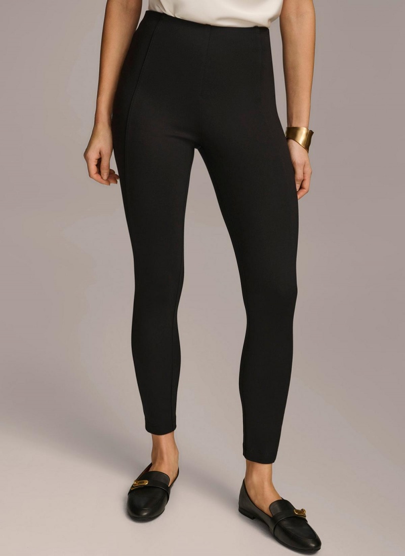 Black Donna Karan Skinny Leg Pants | Israel_DK91757