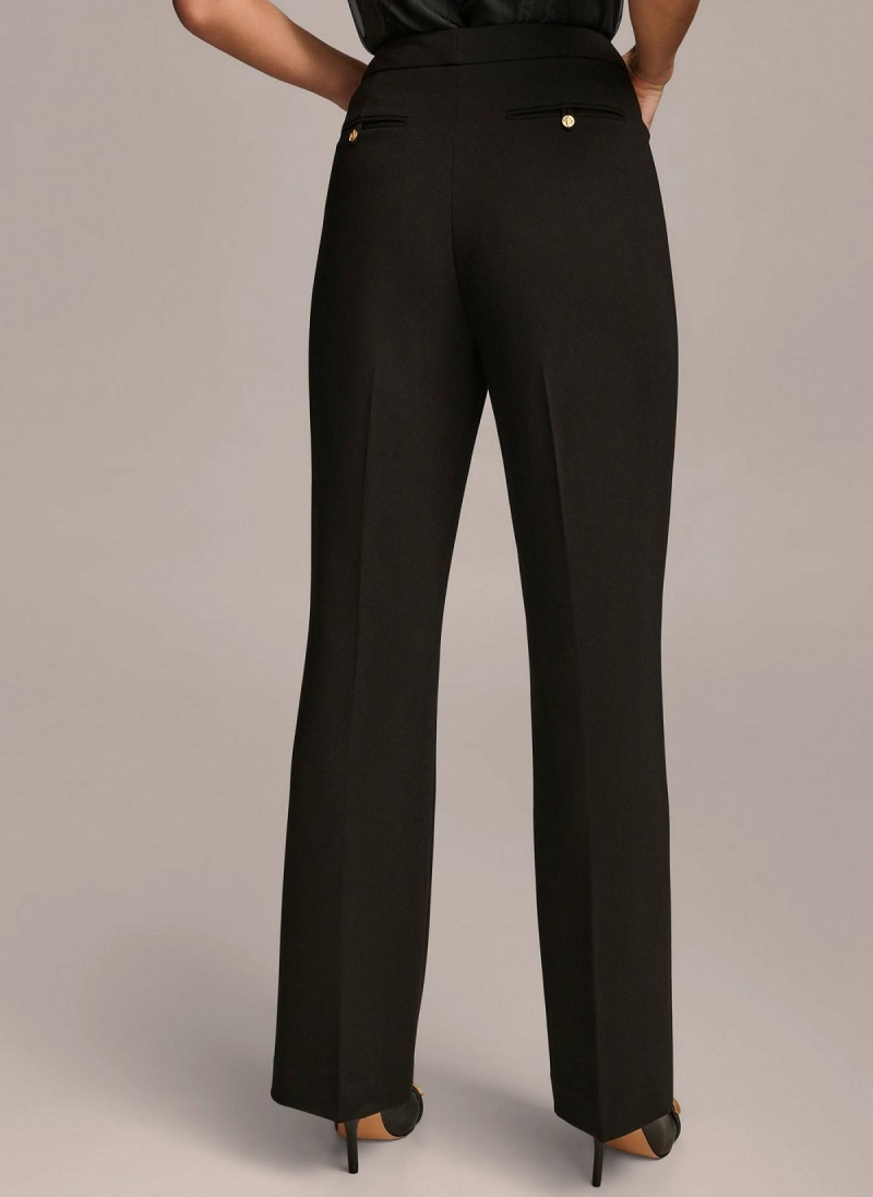 Black Donna Karan Updated Modern Fit Pants | Israel_DK59629