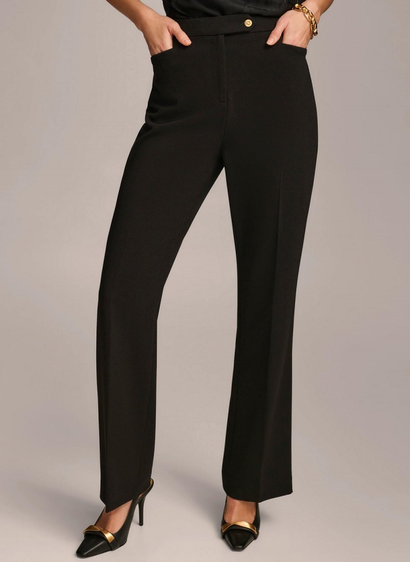 Black Donna Karan Updated Modern Fit Pants | Israel_DK59629