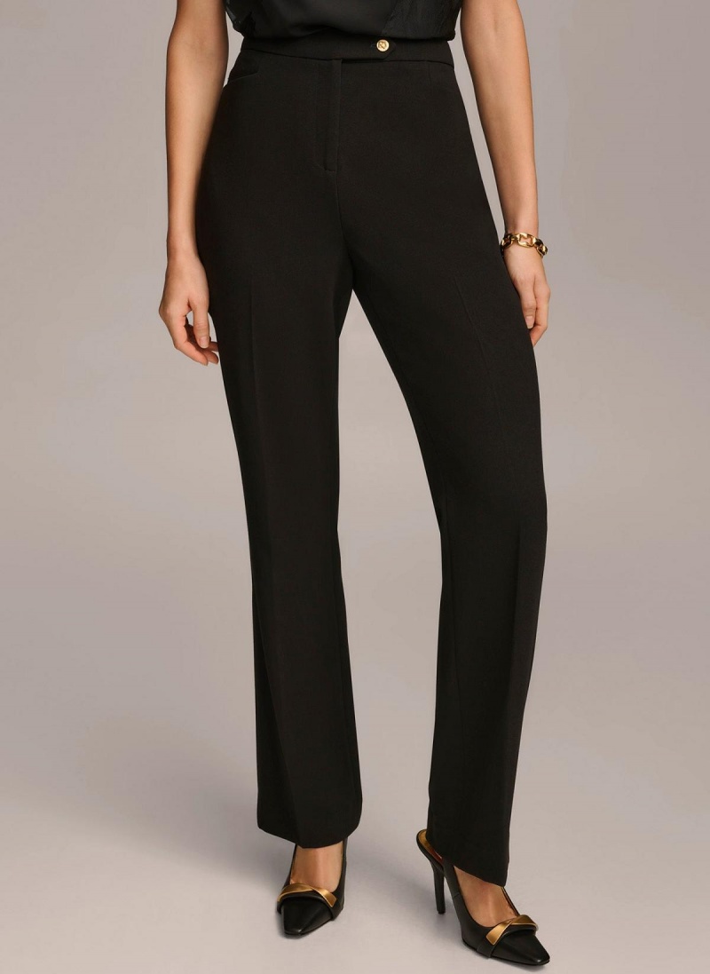 Black Donna Karan Updated Modern Fit Pants | Israel_DK59629