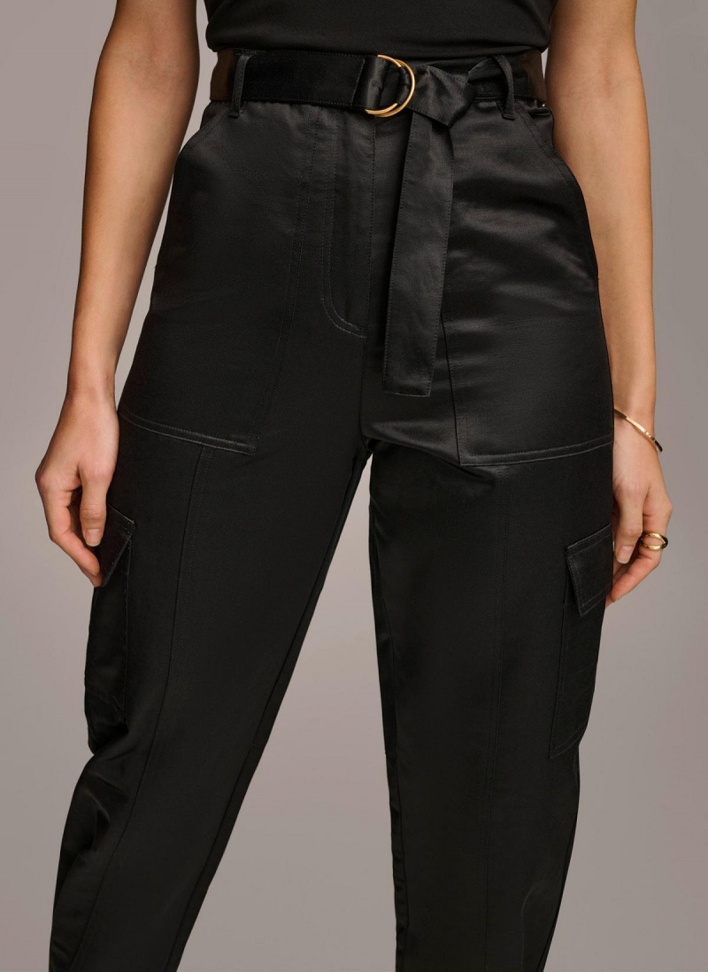 Black Donna Karan Utility Pants | Israel_DK64612