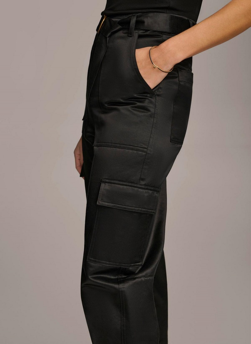 Black Donna Karan Utility Pants | Israel_DK64612