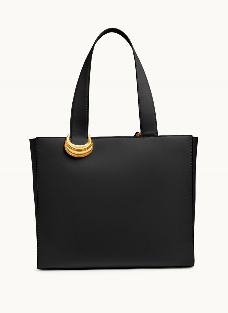 Black / Gold Donna Karan Hewlett Tote Bag | Israel_DK20578