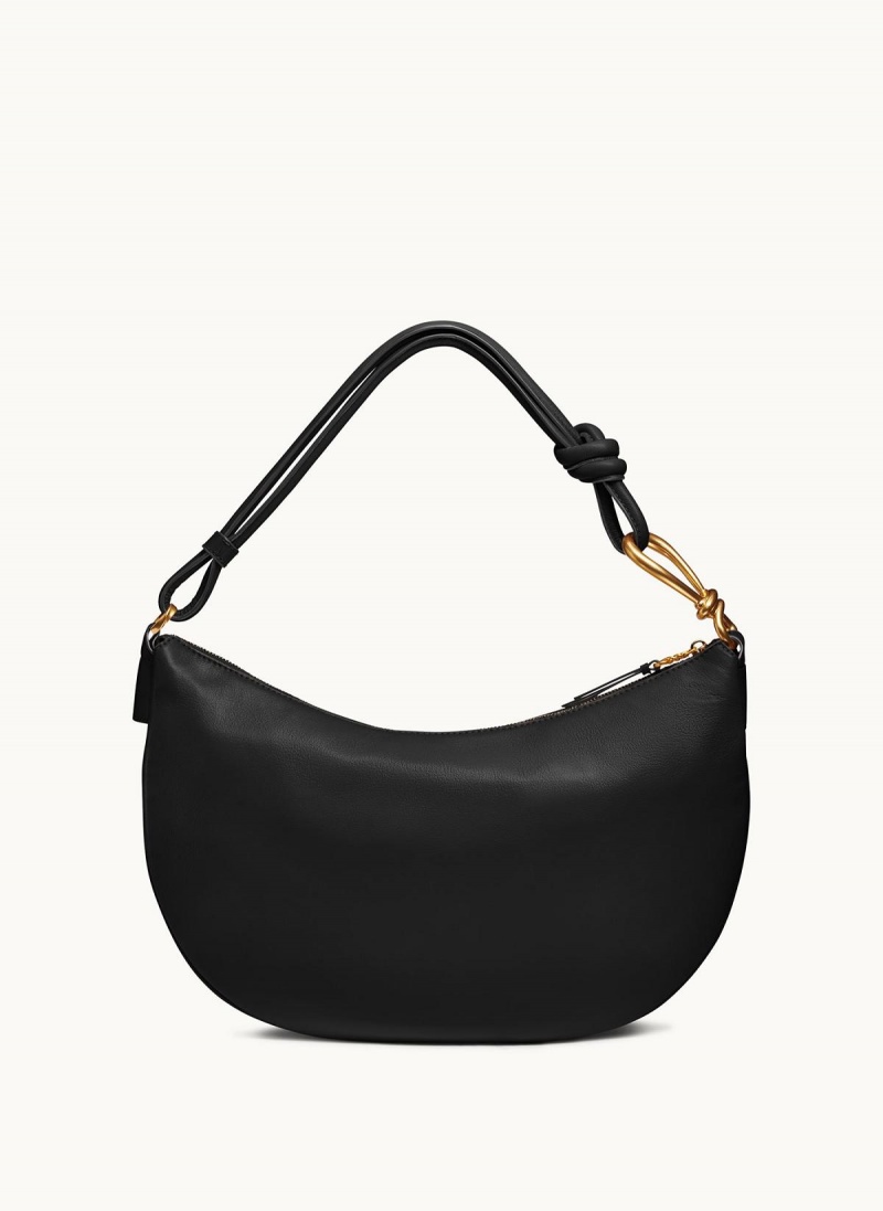 Black / Gold Donna Karan Roslyn Large Hobo Bag | Israel_DK69566