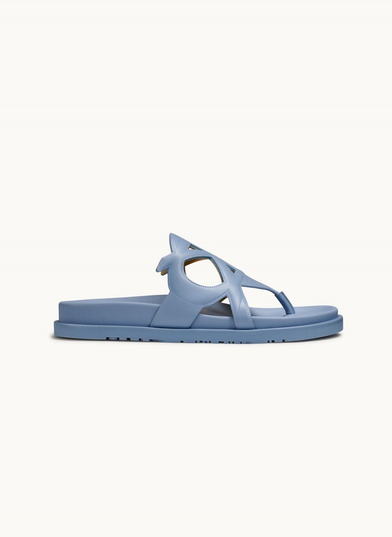 Blue Donna Karan Hatsy Flat Sandals | Israel_DK89188