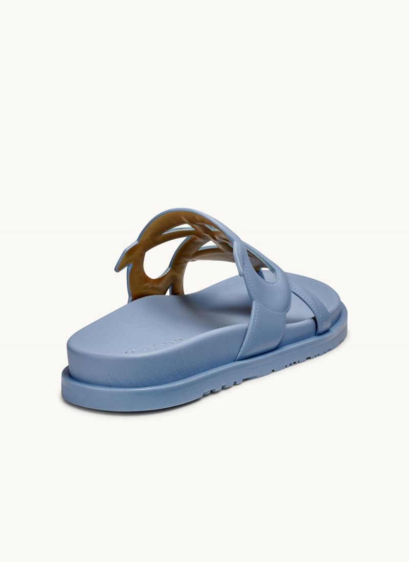 Blue Donna Karan Hatsy Flat Sandals | Israel_DK89188