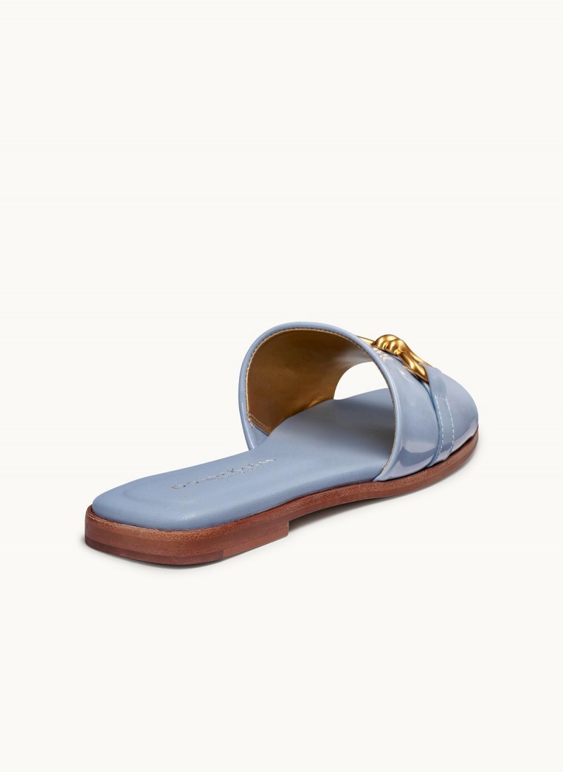 Blue Donna Karan Haylen Flat Sandals | Israel_DK27671