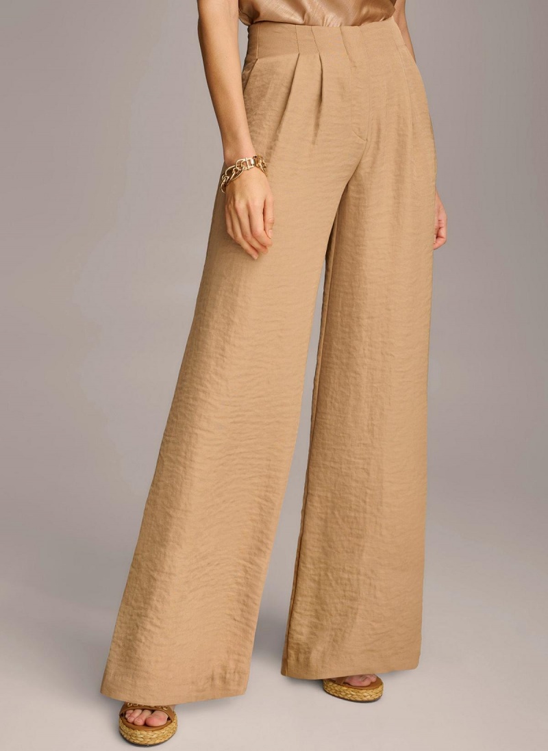 Brown Donna Karan High Waisted Pants | Israel_DK65124