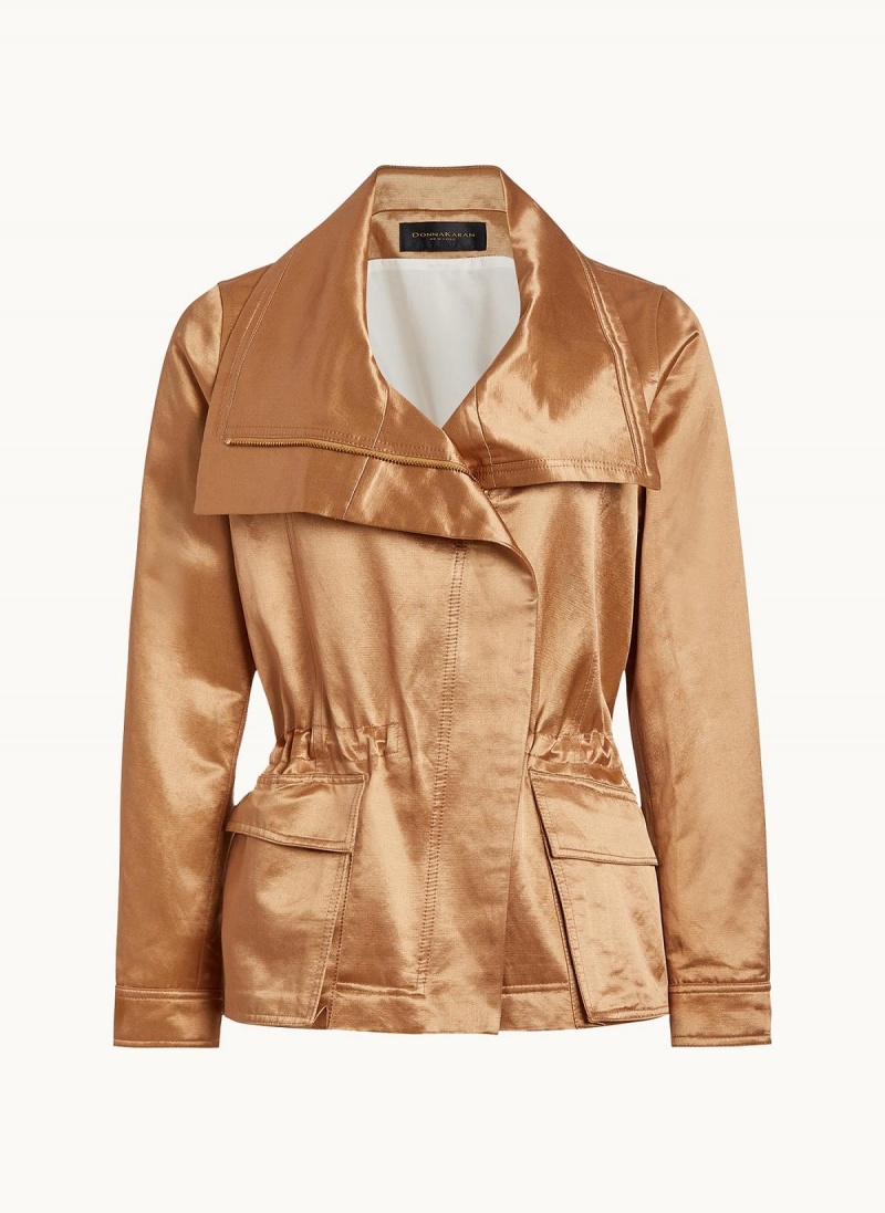 Copper Donna Karan Utility Blazer Outerwear | Israel_DK26748