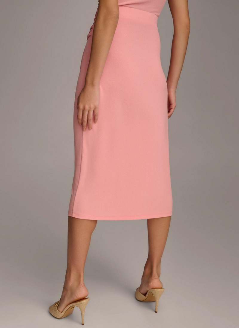 Pink Donna Karan Ruched Skirt | Israel_DK33885