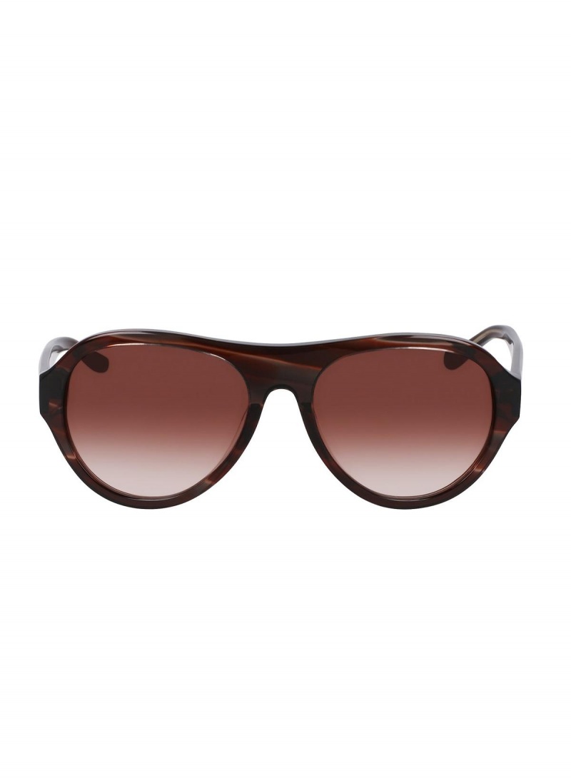 Red Donna Karan Aviator 56mm Modern Icons Eyewear | Israel_DK65979