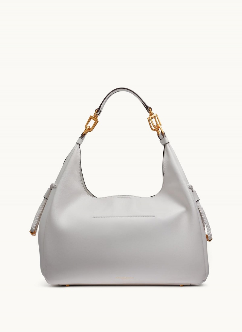 White Donna Karan Bellerose Hobo Bag | Israel_DK33180